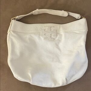 Tory Burch White Leather Hobo Bag